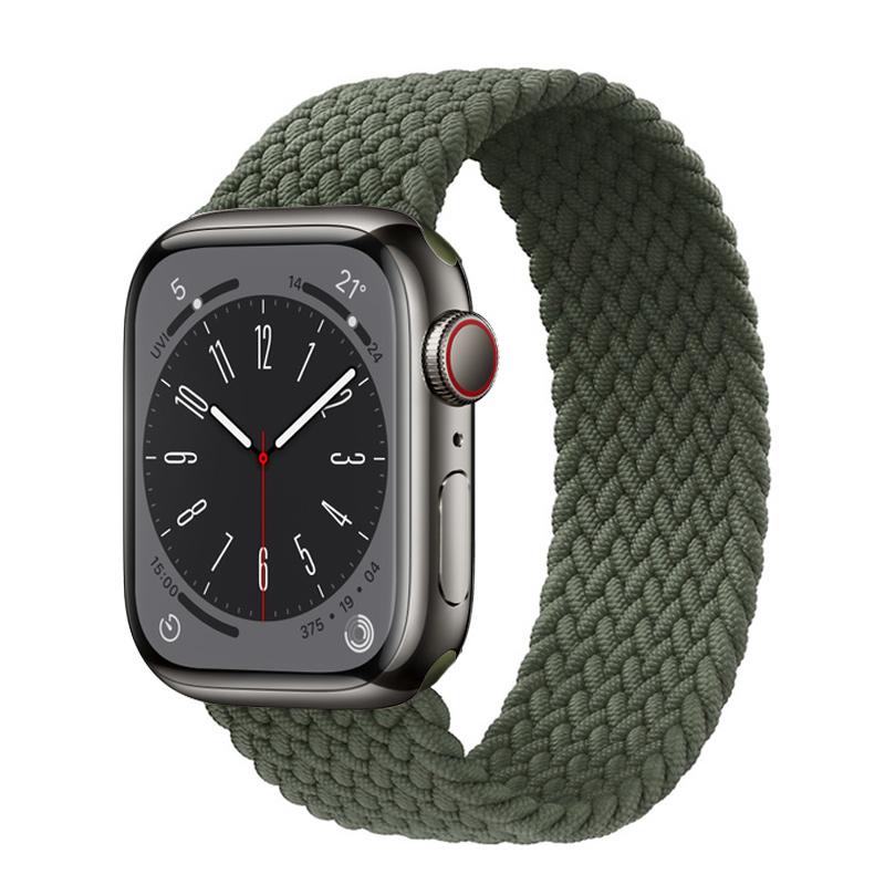 Strap For Apple Watch Band 44mm 40mm 45mm 41mm 49mm 38mm 42mm Elastic Braided Solo Loop Bracelet Iwatch Series 7 Se 3 6 8 Ultra