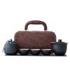 Travel tea set Small set Outdoor Kung Fu tea set Ceramic teapot Portable