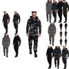 Men's Camouflage Jumpsuit With Hood And Zipper Closure Perfect For Daily Wear