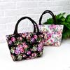 Large Capacity Floral Tote Bag Oxford Cloth Rose Mommy Bag Portable Canvas Lunch Bag  Shopping