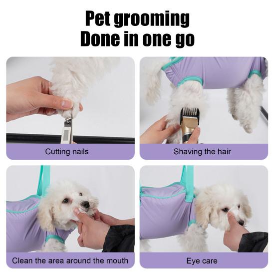 Pet Grooming Hammock Waterproof Breathable Dog Grooming Sling Hanging Pet Grooming Bag for Cats And Dogs Bathing Nail Trimming