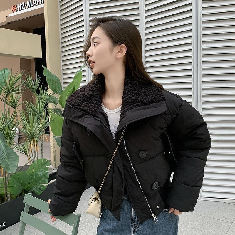 New cotton-padded clothes for women's winter short high-end jackets, small cotton-padded clothes, loose and thickened cotton-padded jackets, trendy.