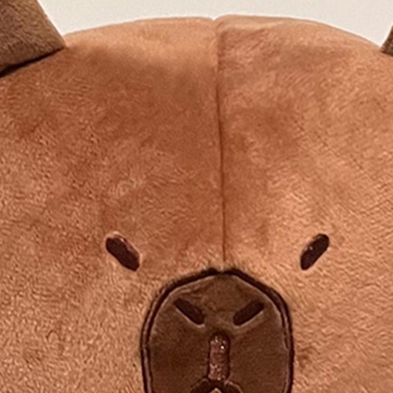 Plush 3D Capybara Hat for Family Gathering Kids Adult Lovely Cartoon Animal Plush Hat Breathable Festival Party Headgear