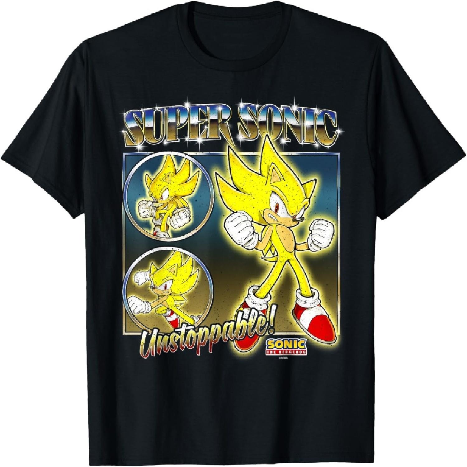 

Sonic The Hedgehog Super Sonic Unstoppable! Distressed T-Shirt XXXXXL