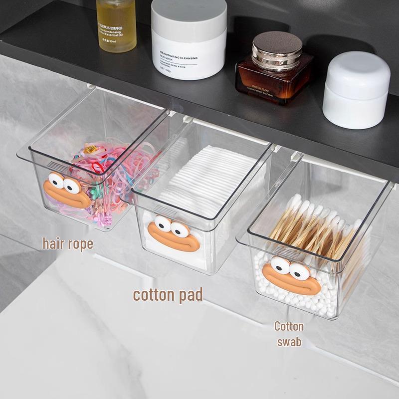 Transparent Spegelskåp med Utdragbar Hylla för Badrumsförvaring