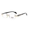 High definition rimless diamond trimmed anti-blue reading glasses men's casual photosensitive discoloration reading glasses women's trend