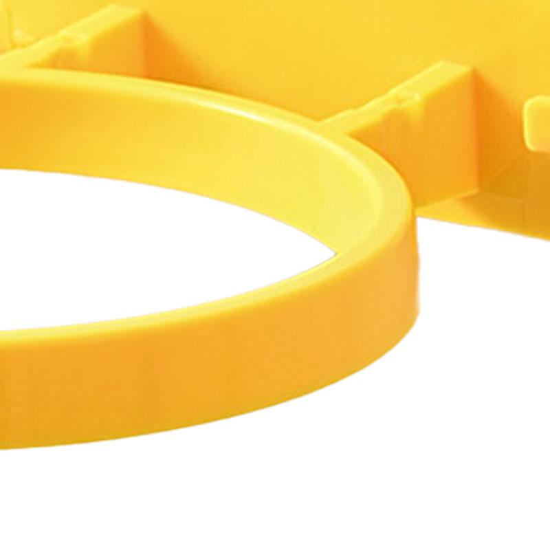 Soccer Ball Wall Mount Display Holder Plastic Football Storage Rack Basketball Supplies Yellow