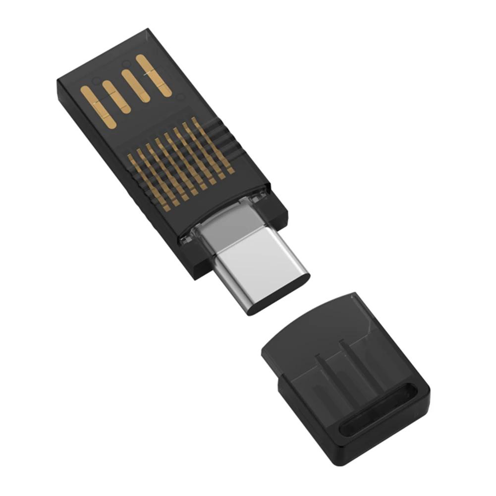 2 in 1 Card Reader OTG Adapter USB 2.0 Card Reader Secure Data Transfer Dual TF Ports Card Reader High Speed for PC Laptop Phone