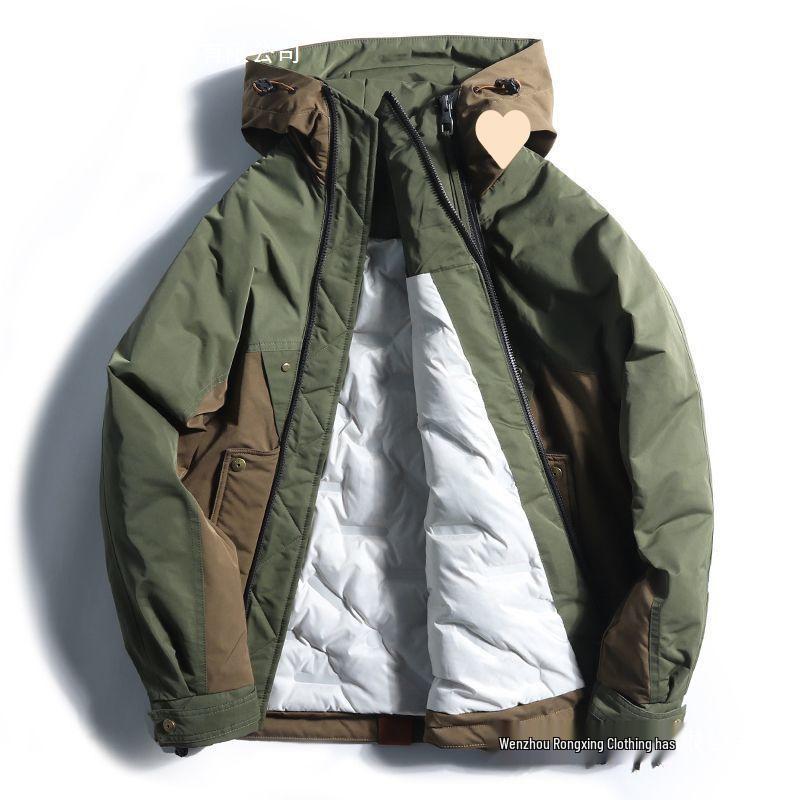 Men's Trendy Functional Double Zipper Casual Down Jacket