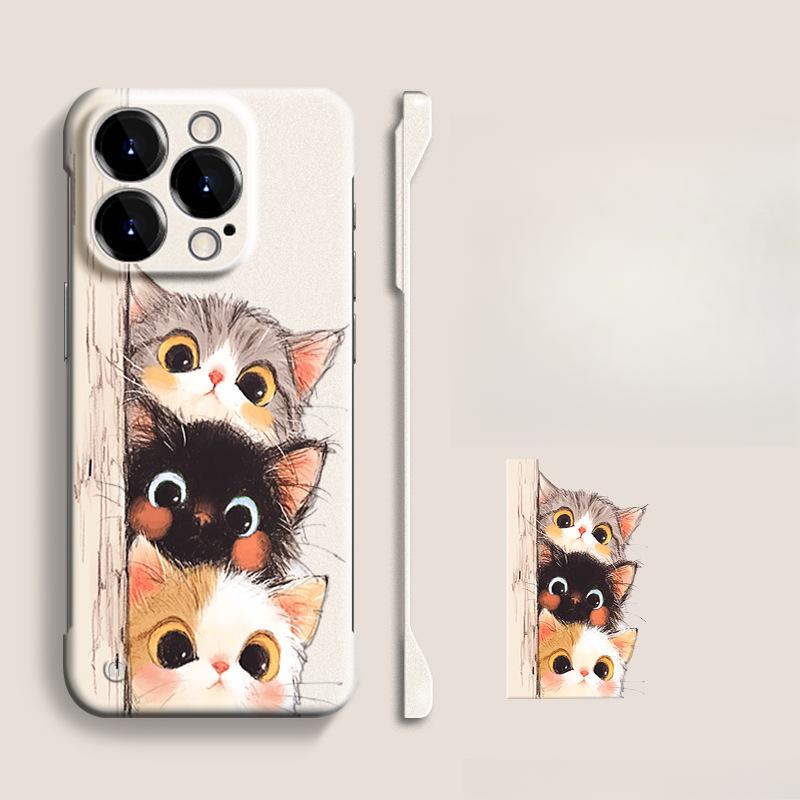 

Симпатичная подставка в виде трех кошек, подходит для мобильного телефона Apple 16PRO, чехол для iPhone 15, ультратонкий, безрамочный, защита от падения 14, защита от падения 13 Redmi K50/K50 Pro