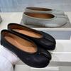 Women's 2026 Sheepskin Split-Toe Ballet Flats - Versatile, Shallow-Cut, Pleated Shoe