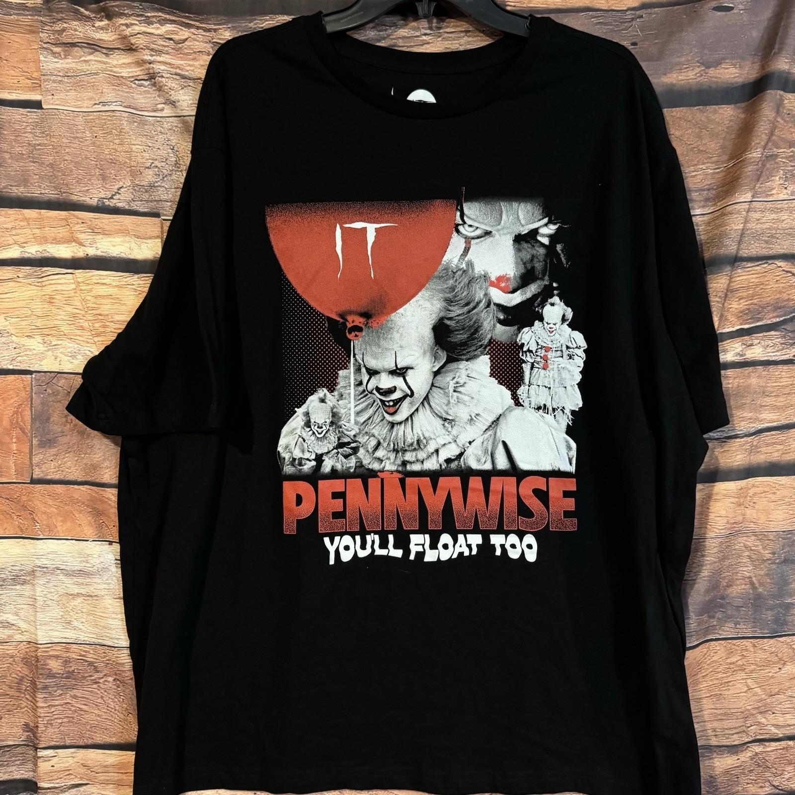 Pennywise IT Clown You ll Float Too Horror Movie Halloween Graphic 2XL Unisex T-Shirt L