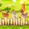 5Pcs Luminous Resin Duck Set Glittering Miniature Decor for DIY Fairy Gardens Child Safe Resin Glow in The Dark Stickers