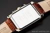 JMW TOKYO Square Gold Square Limited Seiko Quartz Leather Genuine Simple Popular for Day Gift to 300 pieces Men's Watch, & Brown, Rectangular, Men's