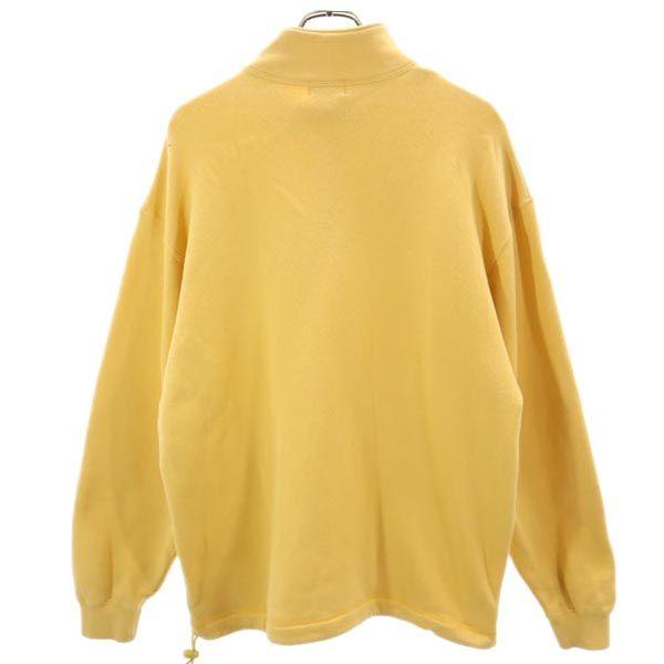 Pearly Gates Golf Long Sleeve Half Button Trainer L Yellow Back Brushed Men's Used