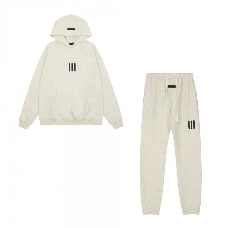 FOESSENTIALS Hoodie Unisex Loose Fit Fleece Sweatshirt Streetwear Winter