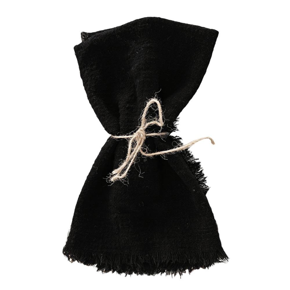 6pcs 42x42cm Cotton Napkins Reusable Fringed Napkins New Year Cloth Napkins  Kitchen Use