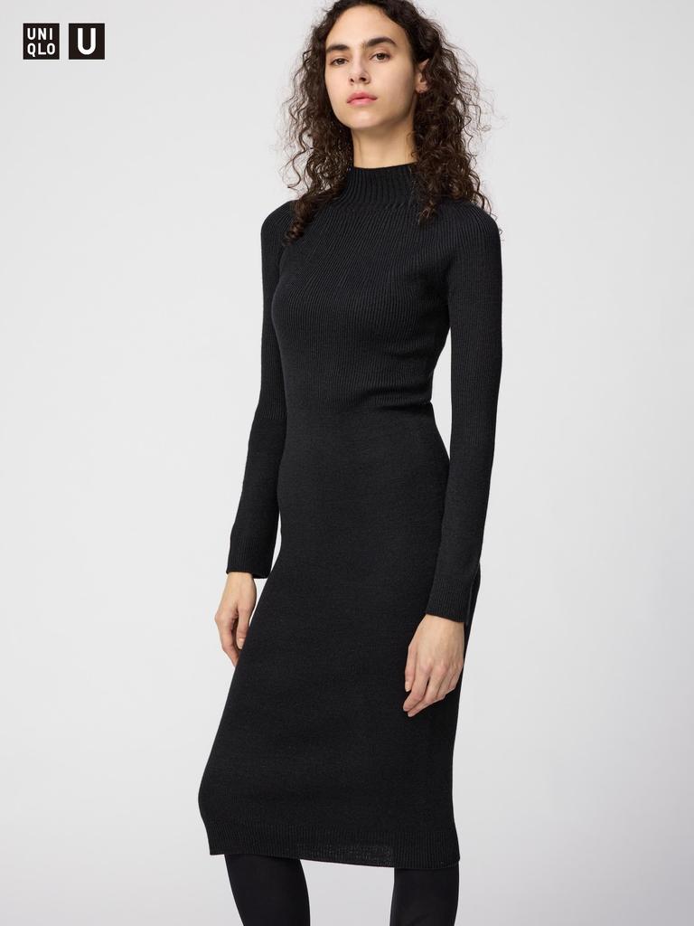 Uniqlo 3d Knit Merino Blend Dress