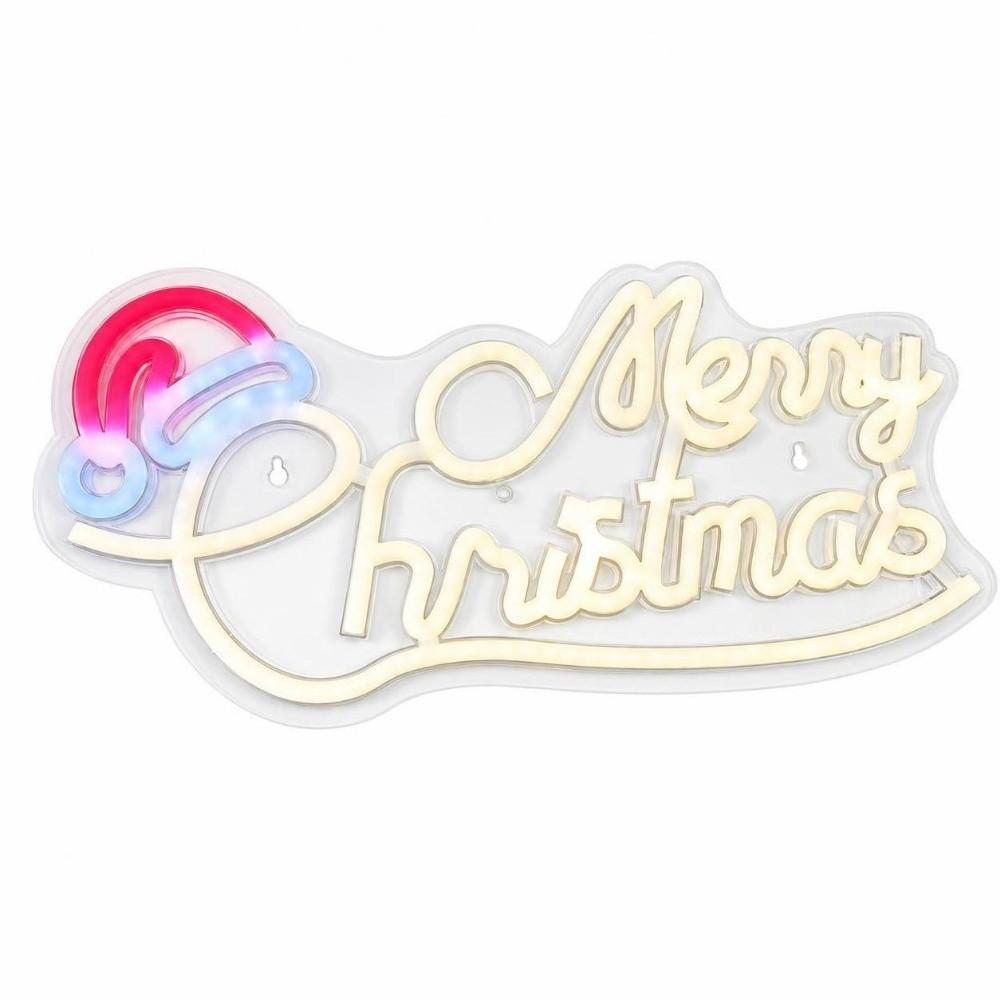 USB Plug Powered Merry Christmas Neon Sign Holiday Neon Light  Indoor Outdoor Decoration