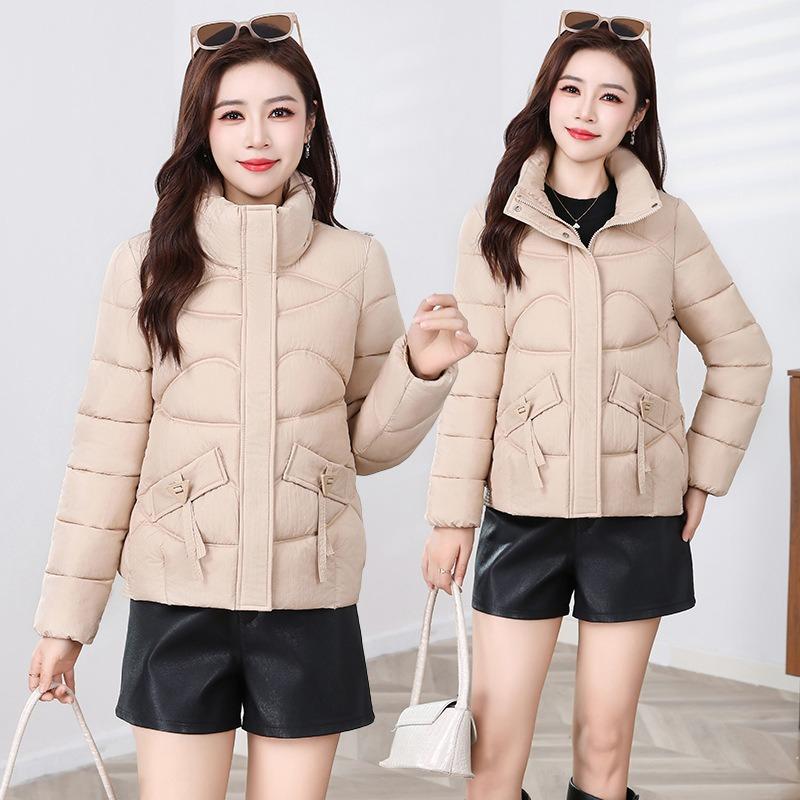Down cotton-padded clothing women's short winter new fashion cotton-padded clothing slim-fitting and light mother clothing warm cotton-padded jacket