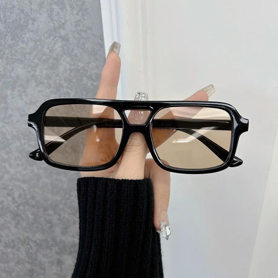 Retro Classic Square Sunglasses For Women Men Stylish Minimalist Female Male Fashion Glasses