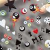 3D Embossed Cherry Nail Art Stickers Self Adhesive Pool Dice Design Manicure DIY Accessories Nail Art Decals for Creative Nail