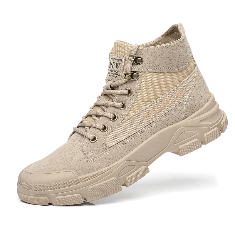 [Free shipping] Winter high-top velvet Martin boots for men, new trendy boots, autumn and winter British tooling men's shoes