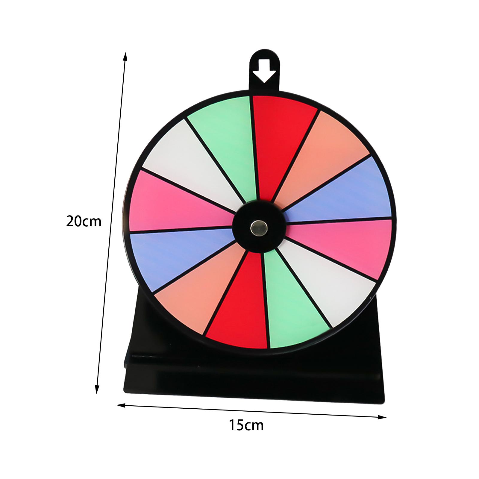 Tabletop Prize Turntable,Roulette Wheel Editable Prize Turntable,Tabletop Fortune Wheel for Tradeshow Supermarkets Gatherings