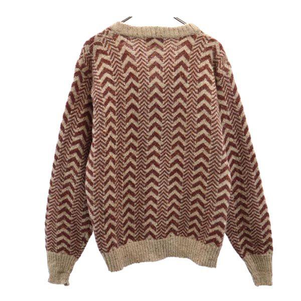 Dunhill 80s vintage Overall handle Long sleeve V-neck wool sweater L knit Men's Used