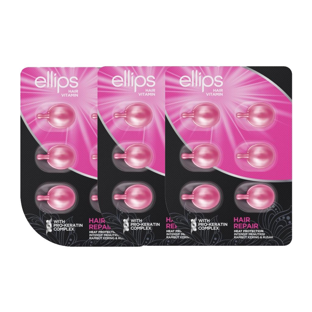 

ellips Витамин для волос с комплексом про-кератина, восстановление волос, обогащенный маслом жожоба, 1 мл х 6 капсул, 3 шт / 6 шт 3 pcs