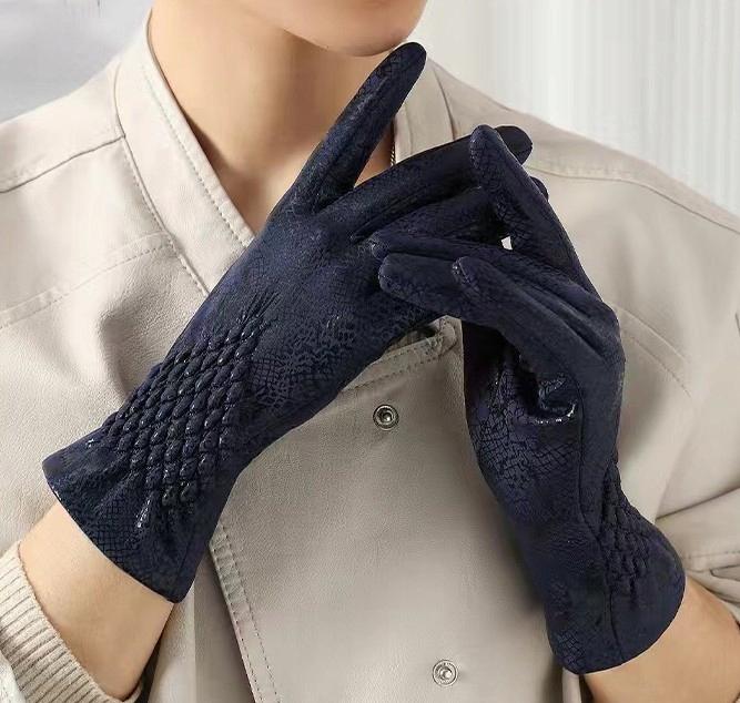 black women' leather GLOVES for autumn/winter, stylish and elegant