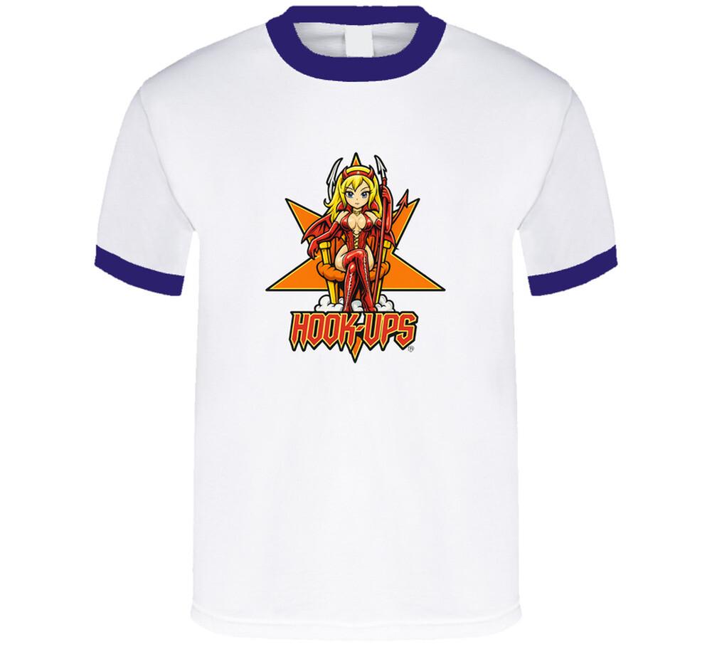 Vintage 90s Hook Ups Devil Girl Anime Rare T Shirt XL