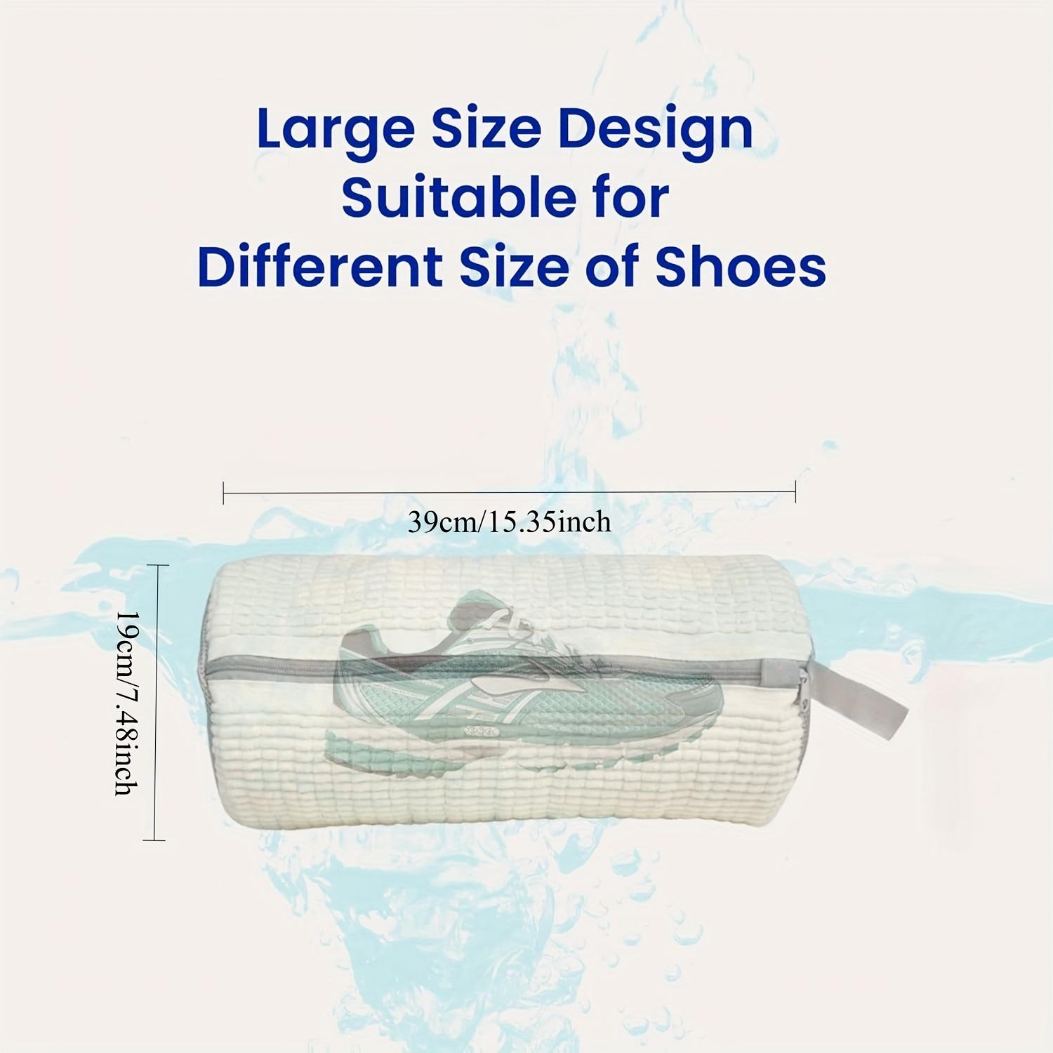 

1 шт. мешок для стирки обуви: Сетка для стирки и сушки обуви, включает пылезащитный мешок для обуви - многоразовый мешок для чистки обуви