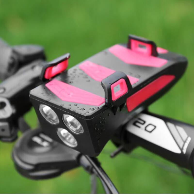 Multifunction 4-in-1 Bicycle Light & Phone Holder