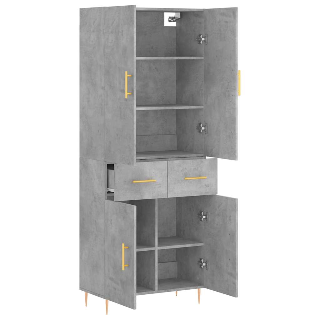 Highboard Concrete Grey 69.5 x 34 x 180 cm Particleboard