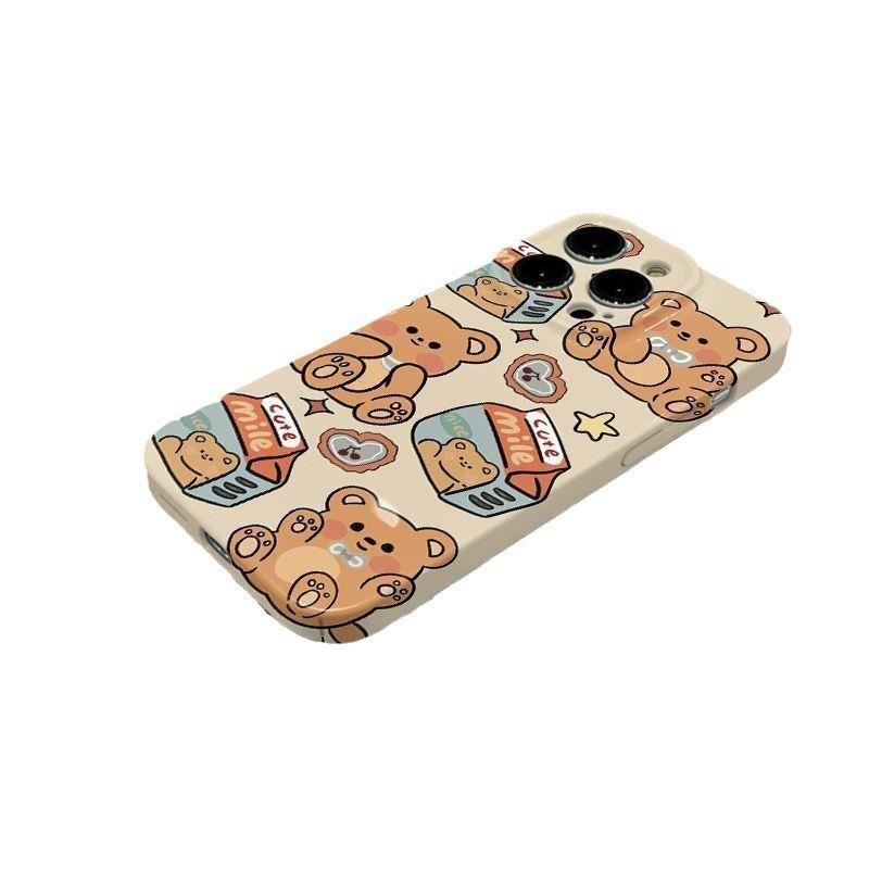 Applicable to Apple 11/11promax mobile phone case iPhone11 cartoon hard case 11 film cute milk bear
