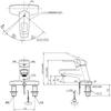 TOTO TLHG30EGR Washroom Faucet with Stand, 2 Holes, Eco Single Rubber Stopper Type (Replacement) ...