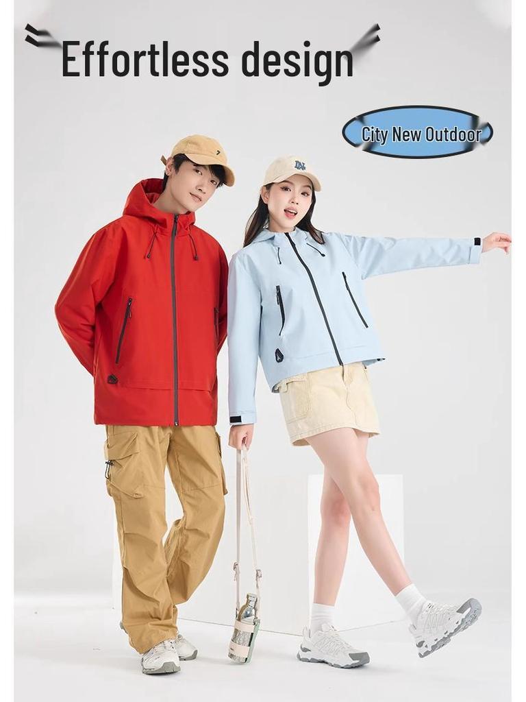 Woodpecker Unisex Windproof & Waterproof Jacket for Spring & Autumn - Tower Riding & Mountaineering Style