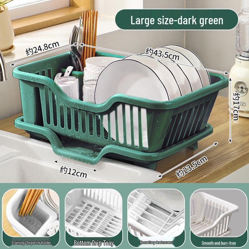 Thickened Kitchen Sink Dish Rack & Drainer Organizer