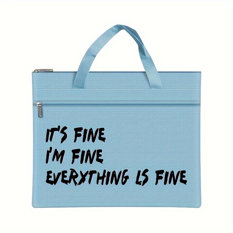 Модная сумка для папок на молнии 10 печатных рисунков подходит для размера А4 подходит для мужчин и женщин TM-6 синий 809₽