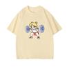 Sommer 2026 Sailor Moon Fitness Eisen heben Spaß Q Version Street Trend 100% Baumwolle Druck Locker T-Shirt Männlich und Weiblich Oberteil