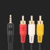 1.5m AV Cable, 3.5mm Audio Cable Split Into Three RCA Connectors, 3 RCA Audio-video Connection Cable, 3.5mm To Component Cable