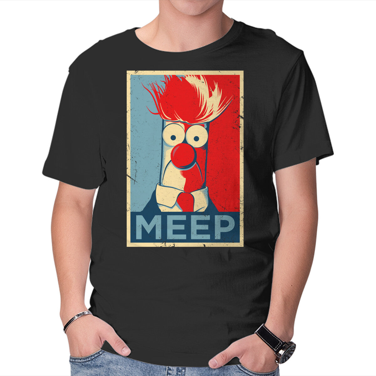 Unisex Crew Neck T-Shirt Vote Meep Graphic Short Sleeve Casual Tee XXL