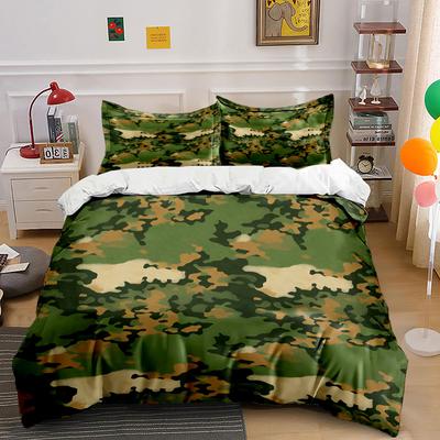 Camouflage Pattern In Green. Bedding Sets Duvet Cover Sets Duvet Covers Pillowcases(1 * Duvet Cover 2 * Pillowcases Without Duvet Insert)