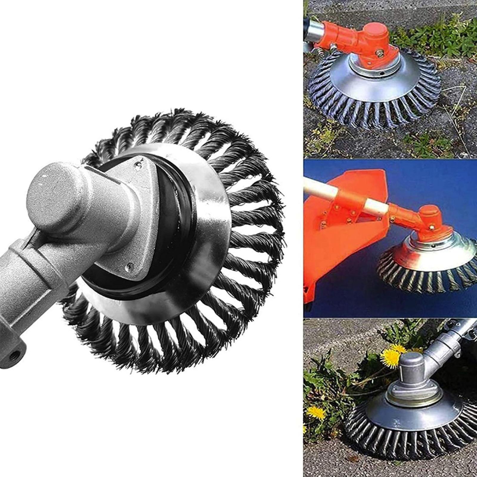 

Upgraded Rotary Weed Steel Wire Brush for Efficient Lawn Care 6 /8 Cutter Trimmer Head Replacements Carbon Steel Wire