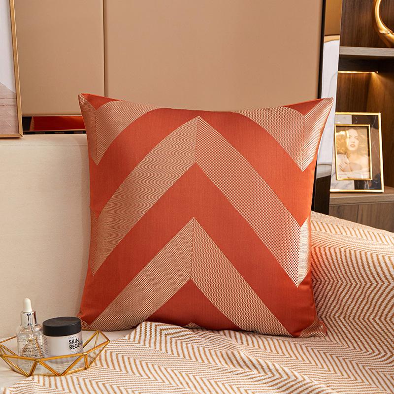 45x45cm Simple Jacquard Square Cushion Cover Polyester Geometric Pattern Throw Pillowcase Decorative Pillows for Sofa Decor Home