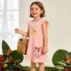 Sosire Nouă de Vară Rochie Prințesă Brodată cu Flori pentru Fete Rochie Copii din Bumbac Tricotat
