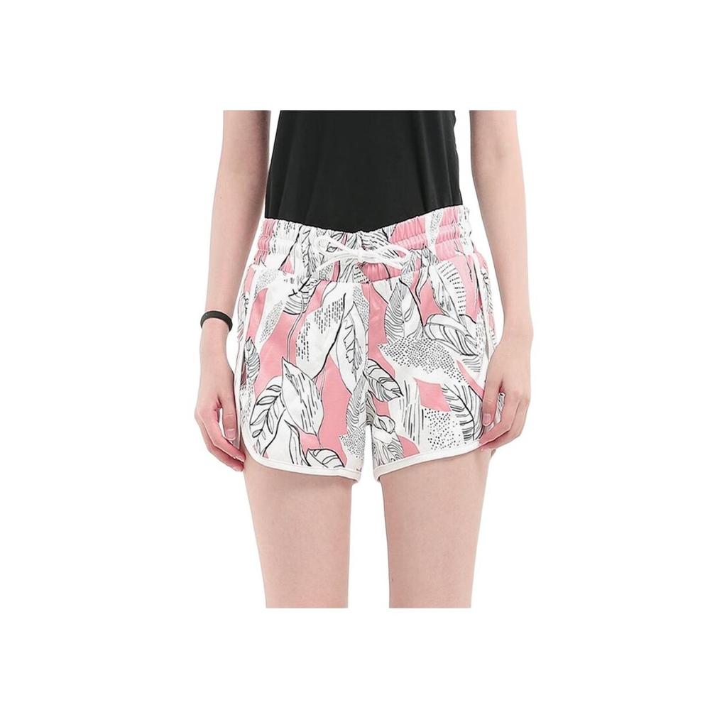 Adidas Neo All Over Print Lace Up Sports Shorts Women Shorts Pink DW7746