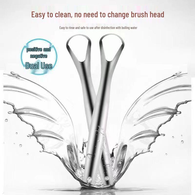 German Stainless Steel Tongue Scraper for Bad Breath and Oral Hygiene