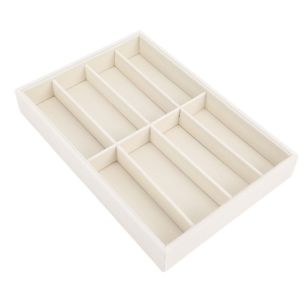 8 Slot Sunglasses Display Case Soft Velvet Lining Eyeglasses Storage Organizer for Drawers Showcases